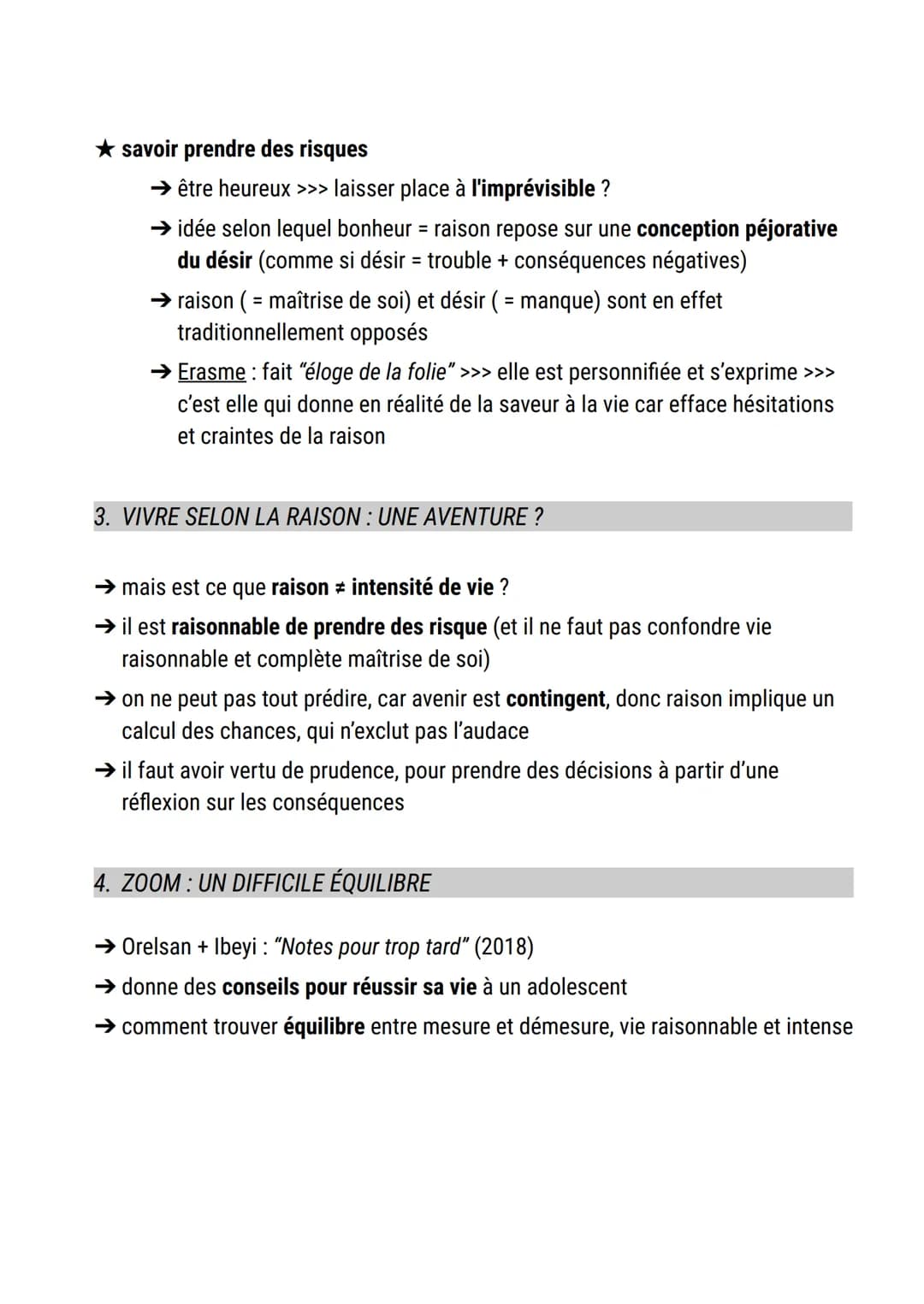 La raison
définition raison:
1. faculté de distinguer le vrai du faux, le bien du mal
2. ce qui permet d'expliquer ou de justifier un phénom