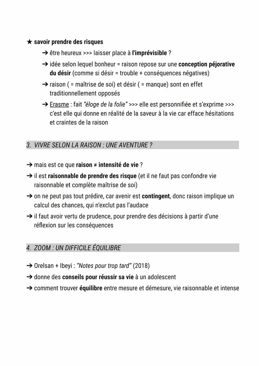 La raison
définition raison:
1. faculté de distinguer le vrai du faux, le bien du mal
2. ce qui permet d'expliquer ou de justifier un phénom
