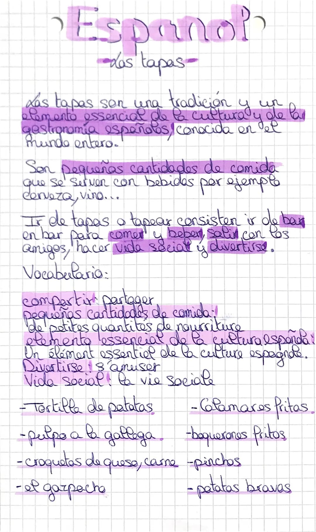 Espanol
-das tapas-
tradición y un
Las tapas son una
son una tradición
del
elemento essencial de la cultura y de la
gastronomía españolos, c