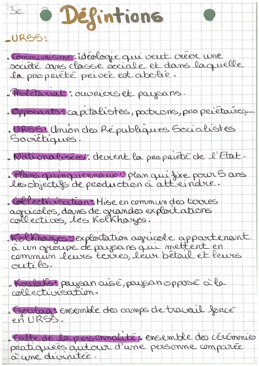 • URSS
Les différents Régimes:
Régime démocratique régime politique
dans lequel le peuple détient le pouvoir.
Régime autoritaire. Régime pol