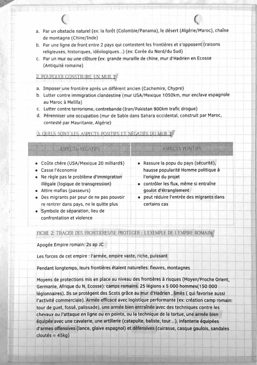 HGGSP
LES FRONTIÈRES
(
FICHE E INTRODUCTION
Frontière: Une ligne, juridiquement construite, qui sépare 2 états souverains.
Citations: "Les h