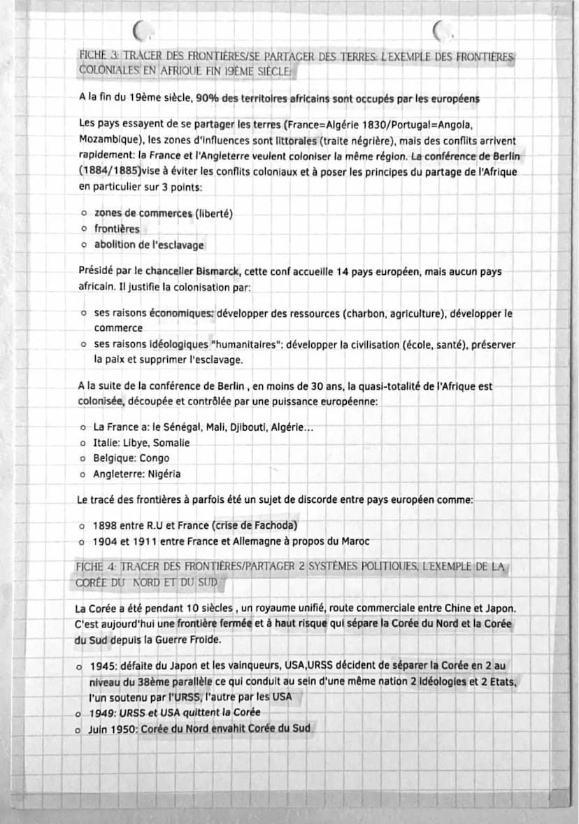 HGGSP
LES FRONTIÈRES
(
FICHE E INTRODUCTION
Frontière: Une ligne, juridiquement construite, qui sépare 2 états souverains.
Citations: "Les h