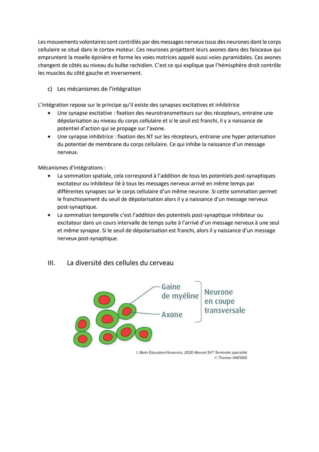 Chapitre 12
I.
Comment le cerveau intervient-il dans la commande de
mouvements volontaires ?
Introduction
LE CERVEAU
L'encéphale c'est le ce