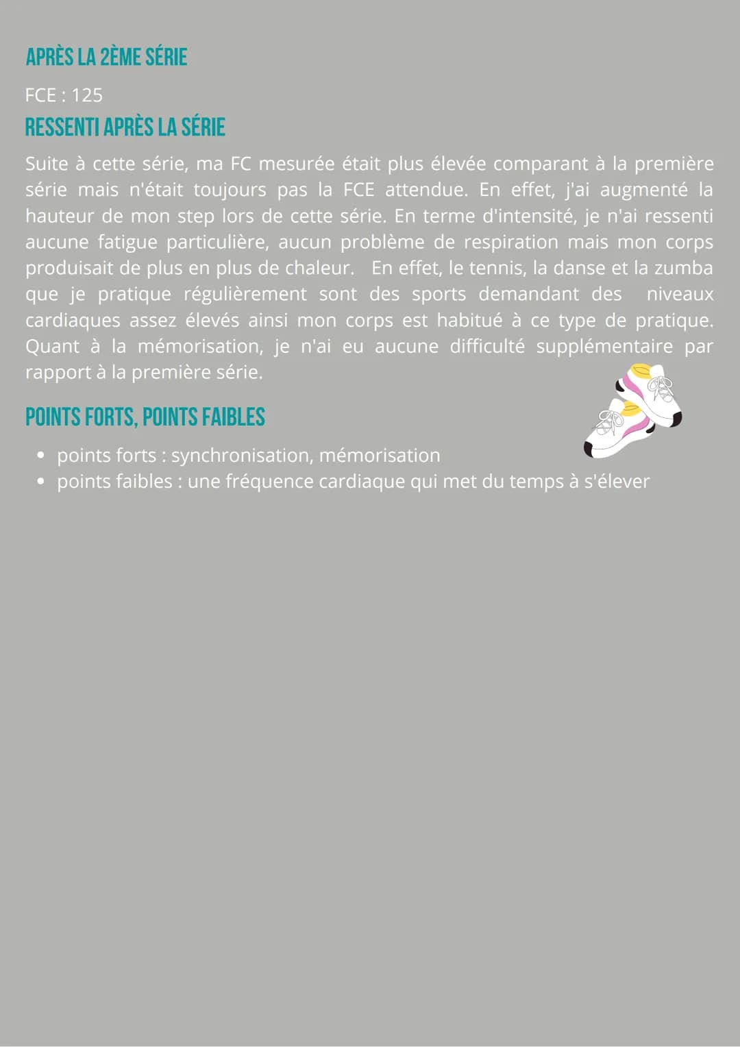 CARNET
D'ENTRAINEMENT
LOLA PATROUILLAULT / ANNÉE 2021-2022
O SÉANCE 1
Effort court et intense
Objectif Réaliser 2x4 min d'enchainement de 2 
