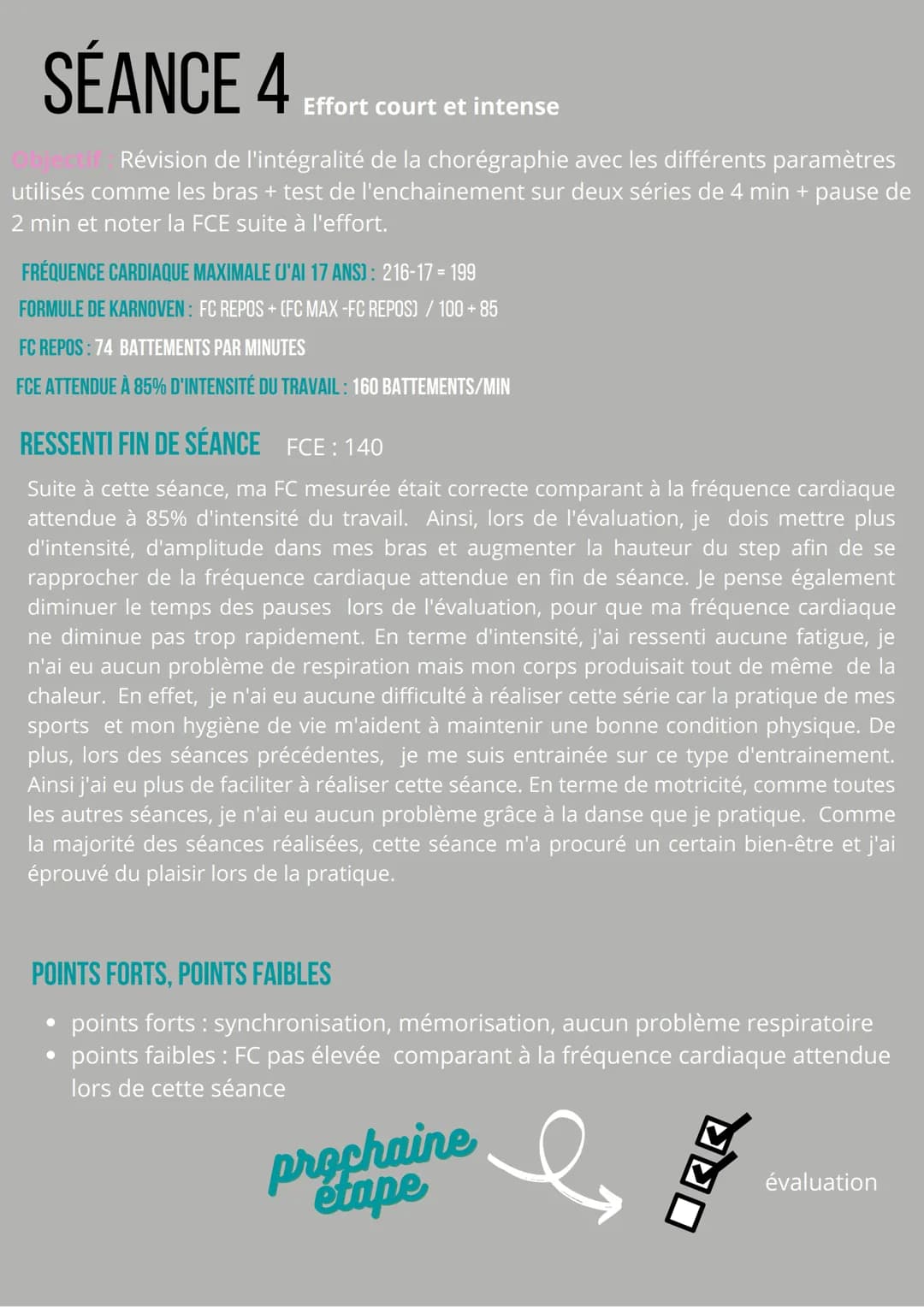 CARNET
D'ENTRAINEMENT
LOLA PATROUILLAULT / ANNÉE 2021-2022
O SÉANCE 1
Effort court et intense
Objectif Réaliser 2x4 min d'enchainement de 2 