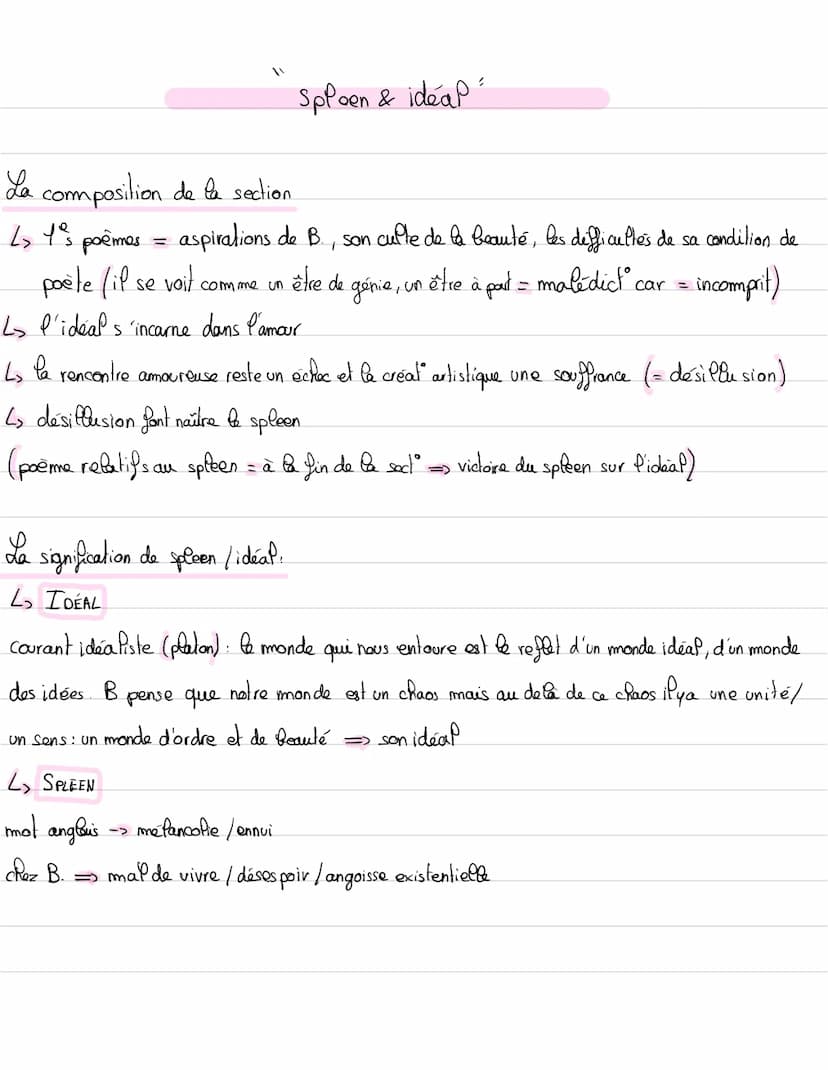 oxymore (fleur /mal) = cadeau empoisonné car les les fleurs viennent du "mal"
Les fours du mal
divisé en 6 sections de de longueur très inég