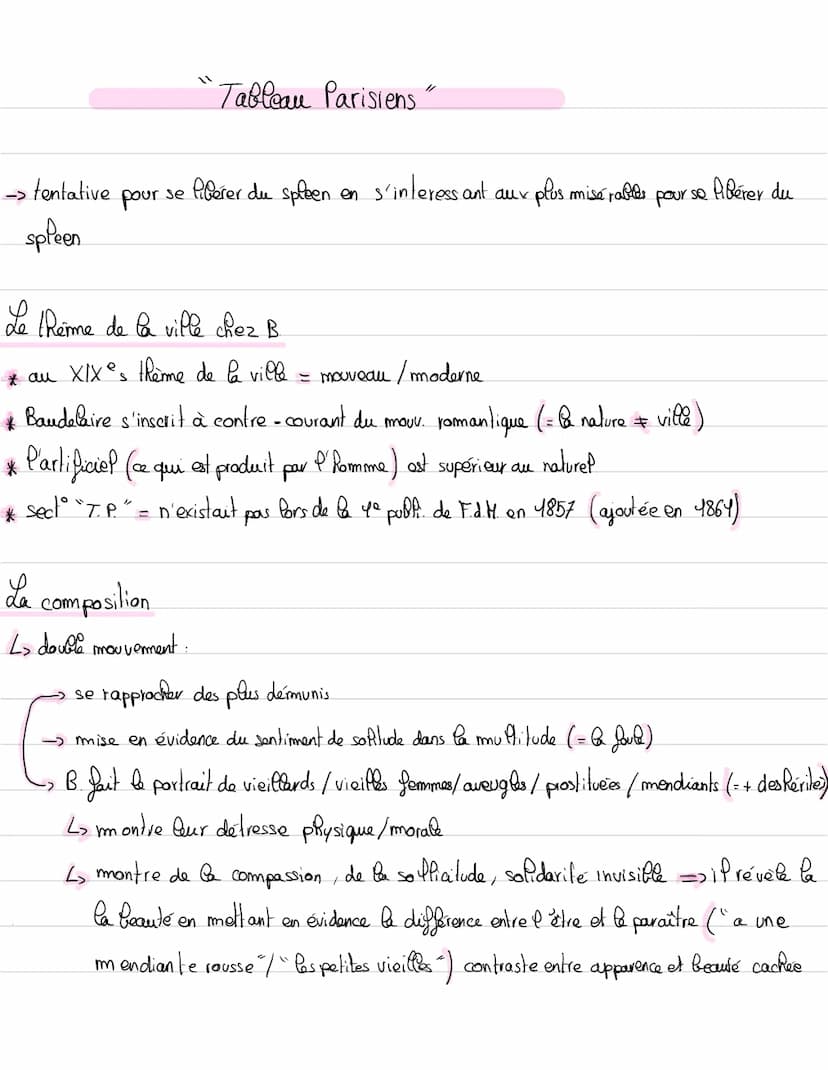 oxymore (fleur /mal) = cadeau empoisonné car les les fleurs viennent du "mal"
Les fours du mal
divisé en 6 sections de de longueur très inég