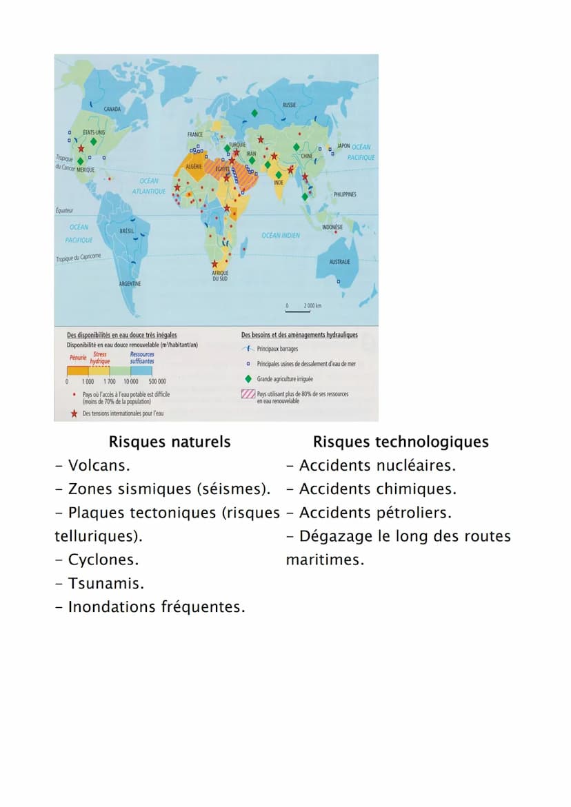 Géographie
Chap 1: Ressources et risques dans le monde.
Intro : Aujourd'hui, le changement climatique global entraîne
des effets (ressources