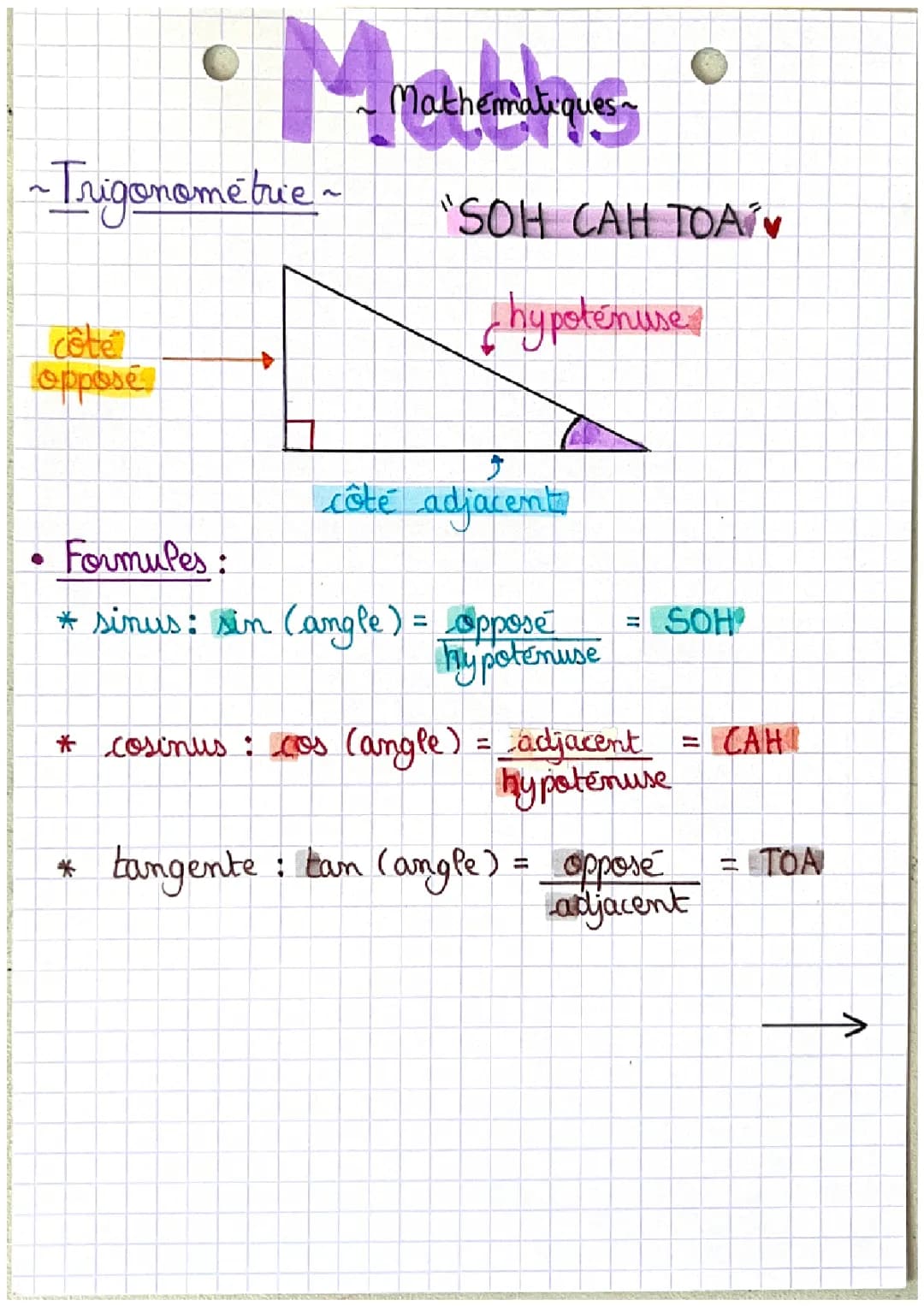 Comprends SOH CAH TOA: Formules et Exemples pour les Triangles!