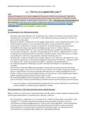 Know Les droits de la femme, lecture linéaire - DDFC de Gouges thumbnail