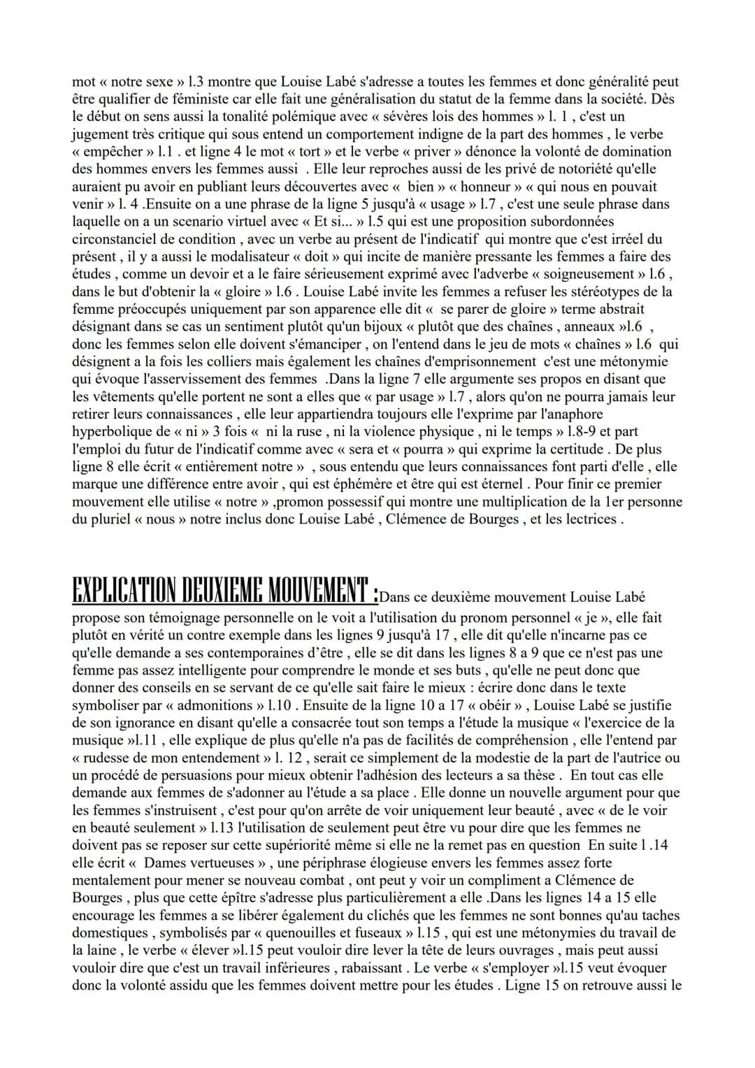 EPITRE DEDICATOIRE A CLEMENCE DE BOURGES
INTRODUCTION:
cette épître se trouve dans l'objet d'étude : la littérature d'idées car c'est un épî