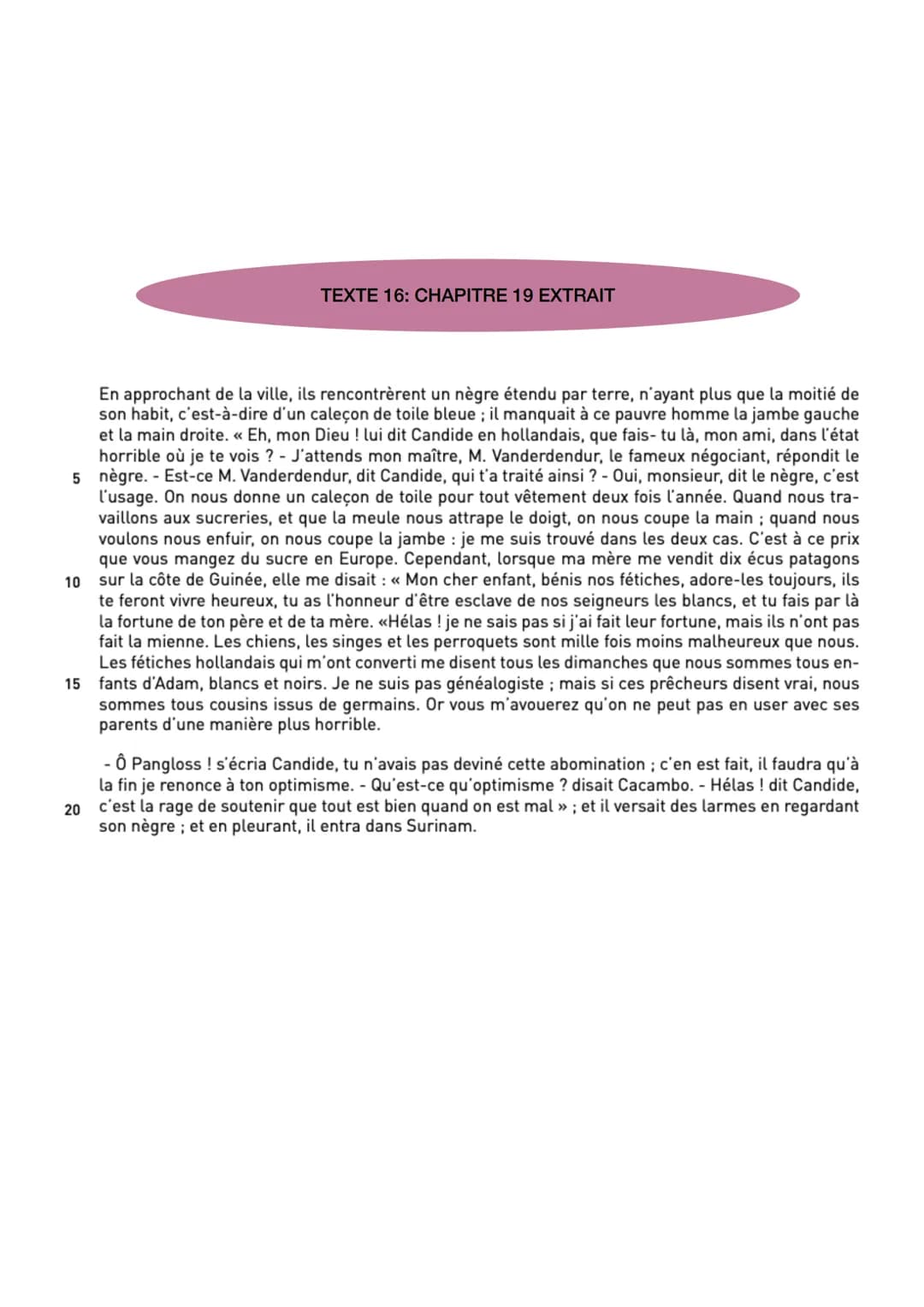 Objet d'étude: La littérature d'idée du XVIe au XVIIIe siècle
SEQ 8: Parcours « écrire et combattre pour l'égalité ›
Fiche d'identité de l'œ