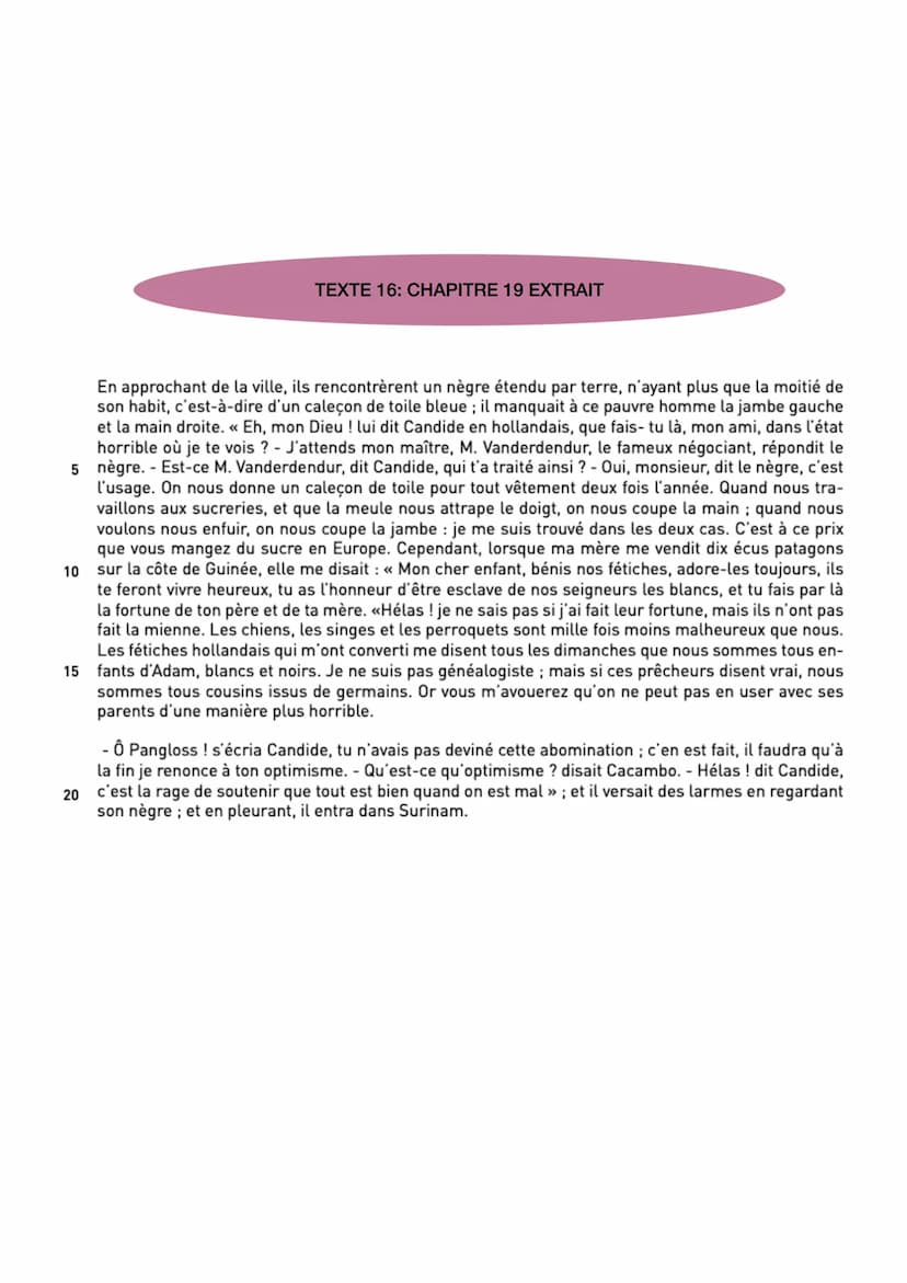 Objet d'étude: La littérature d'idée du XVIe au XVIIIe siècle
SEQ 8: Parcours « écrire et combattre pour l'égalité ›
Fiche d'identité de l'œ