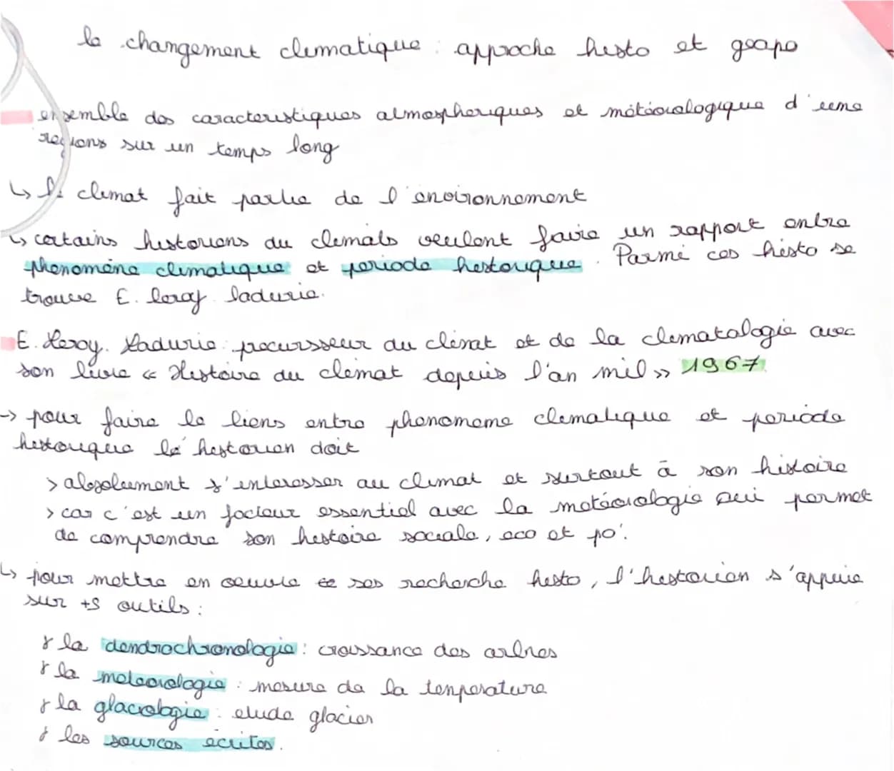 le changement climatique: approche hesto et geope
ensemble des caracteristiques almospheriques et météorologique d'eme
regions sur un temps 