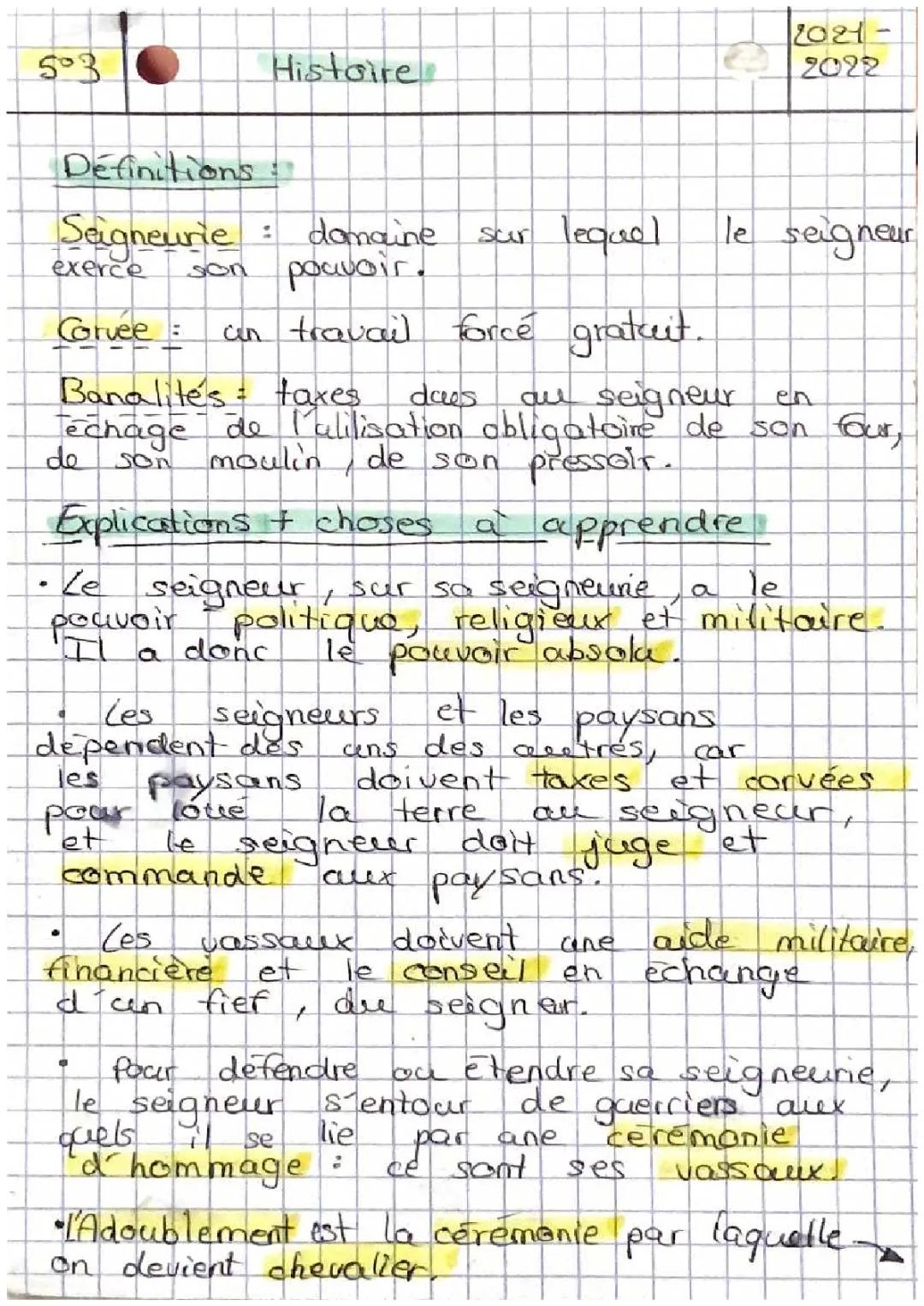 Les Paysans et Seigneurs au Moyen Âge: Comprendre les Seigneurie et l'Adoubement