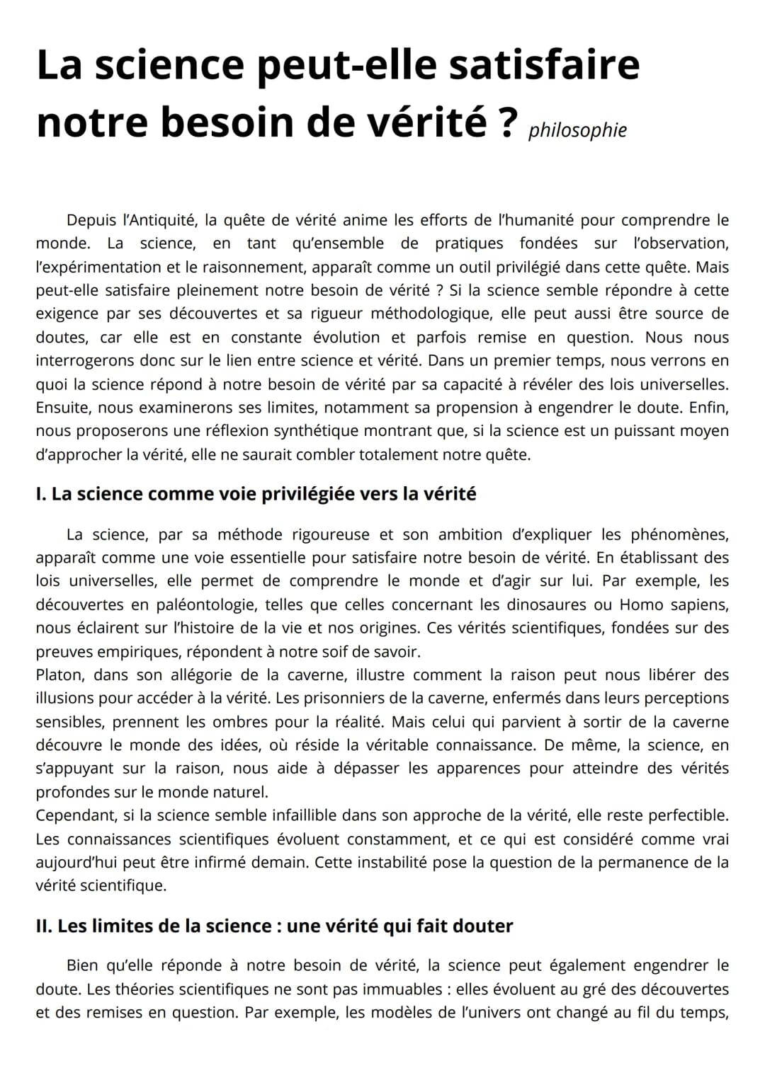 La science peut-elle satisfaire
notre besoin de vérité ?
philosophie
Depuis l'Antiquité, la quête de vérité anime les efforts de l'humanité 