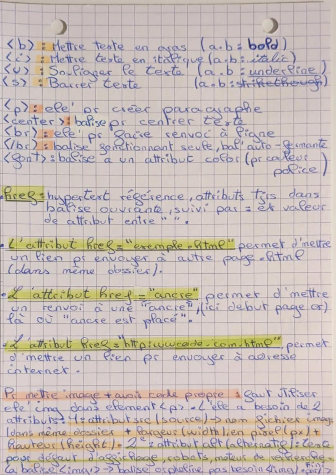 Le Web

HTML = aber de HyperTest Markup Language
Une page html constituée: d'elements, balises, attribut's

Structure: html

Read

title

me