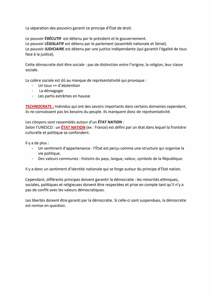 EMC - LA DÉMOCRATIE
AXE 1: FONDEMENT ET EXPÉRIENCES DE LA DÉMOCRATIE
DÉMOCRATIE : Régime politique dans lequel le pouvoir est exercé par le 