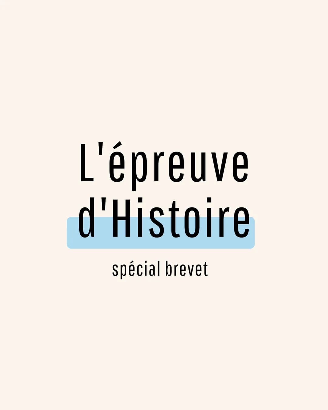 L'épreuve
d'Histoire
spécial brevet Oublie pas de t'abonner
pour ne rien louper..
1. Avant l'épreuve :
- Faire des fiches
structurées, avec 