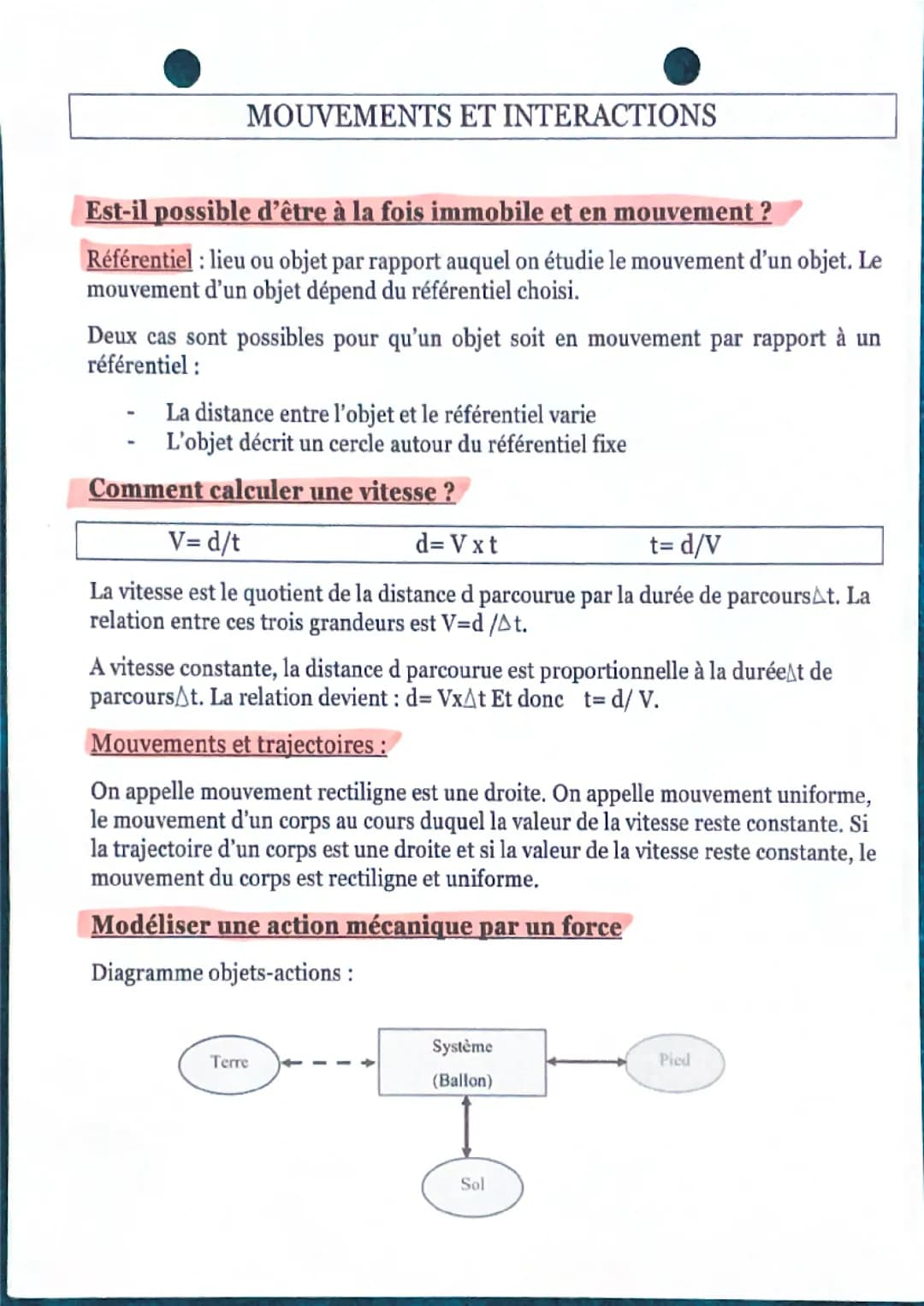 Mouvements et interactions 