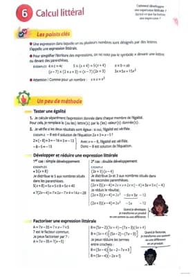 Know Calcul littéral  thumbnail