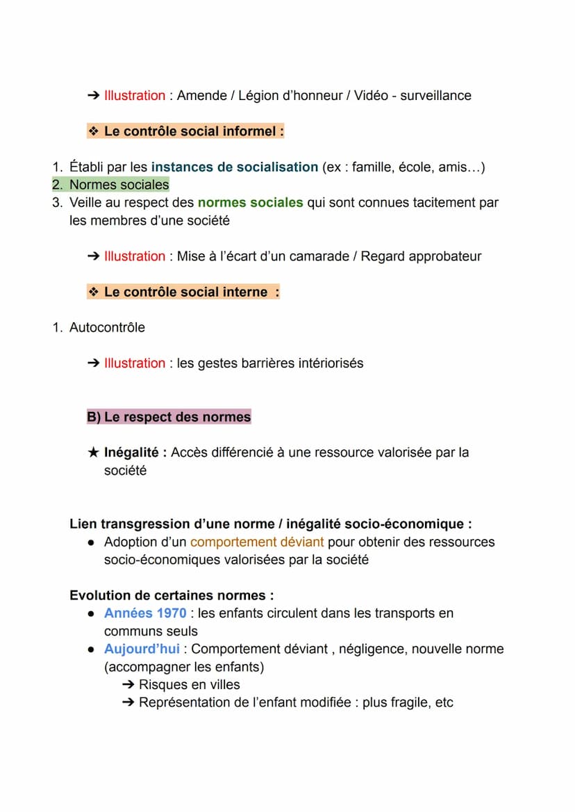 DS de sociologie - SES
Chapitre 3 : Processus sociaux menant à la déviance
Problématique du chapitre : Quels sont les processus sociaux qui
