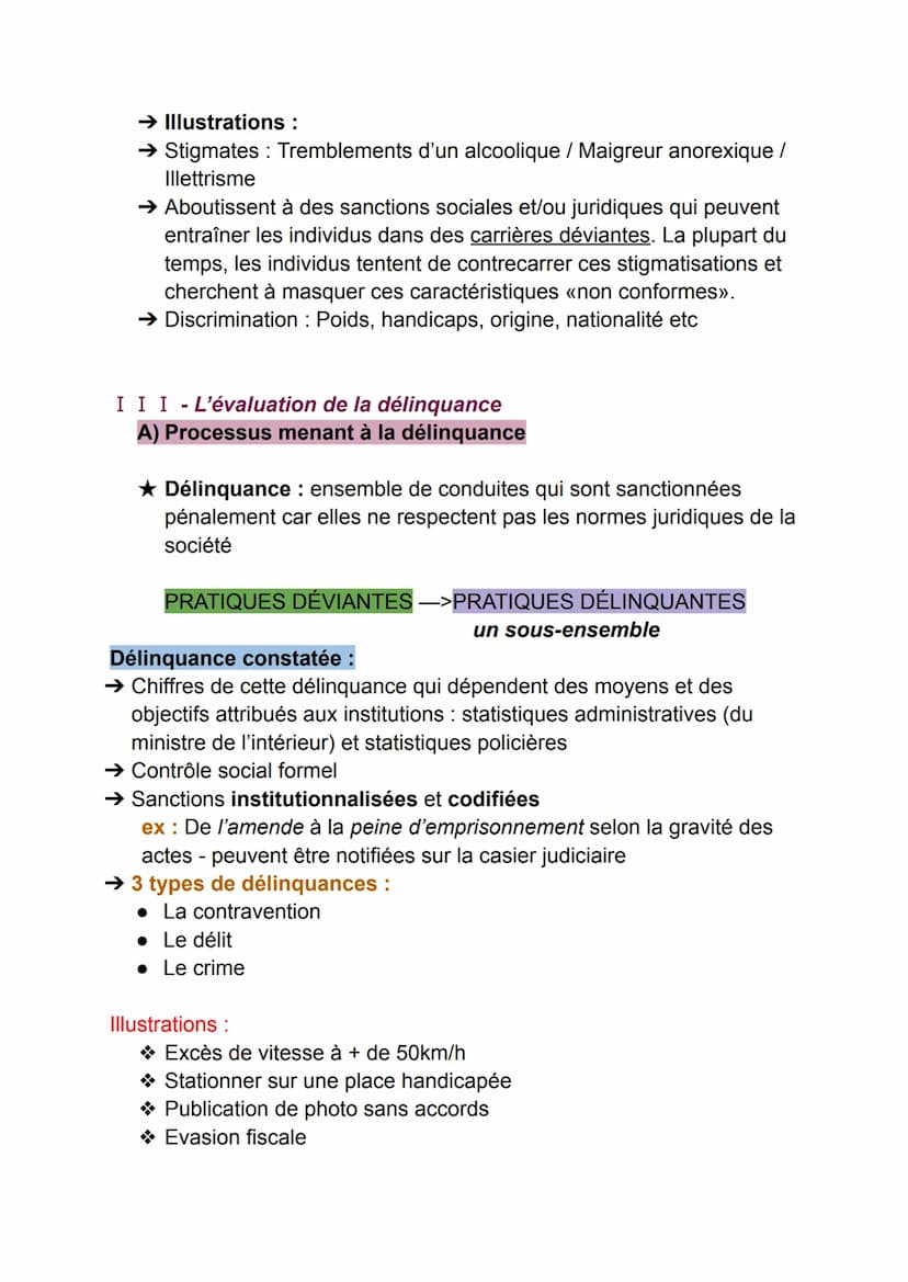 DS de sociologie - SES
Chapitre 3 : Processus sociaux menant à la déviance
Problématique du chapitre : Quels sont les processus sociaux qui
