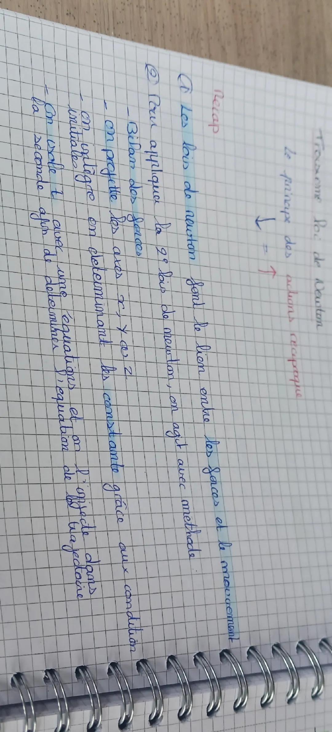 physi
que
chimie
les lois de Wewton
Les lois de newlon expliquord I interaction entre to
des corps et les forces qui s'applique dossus
Refer
