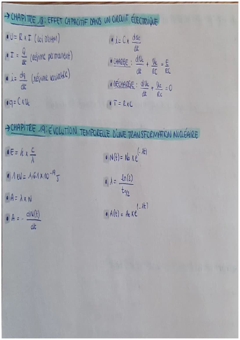 FORMULES
→CHAPITRE ONDES PROGRESSIVES ET EFFET DOPPLER
1
ло вод
Iserhe
Ientrée
T = tf-ti
v=d
T
•~ = 수
P
• I =
S
L= 10 log
log ()
A=Lsartie L