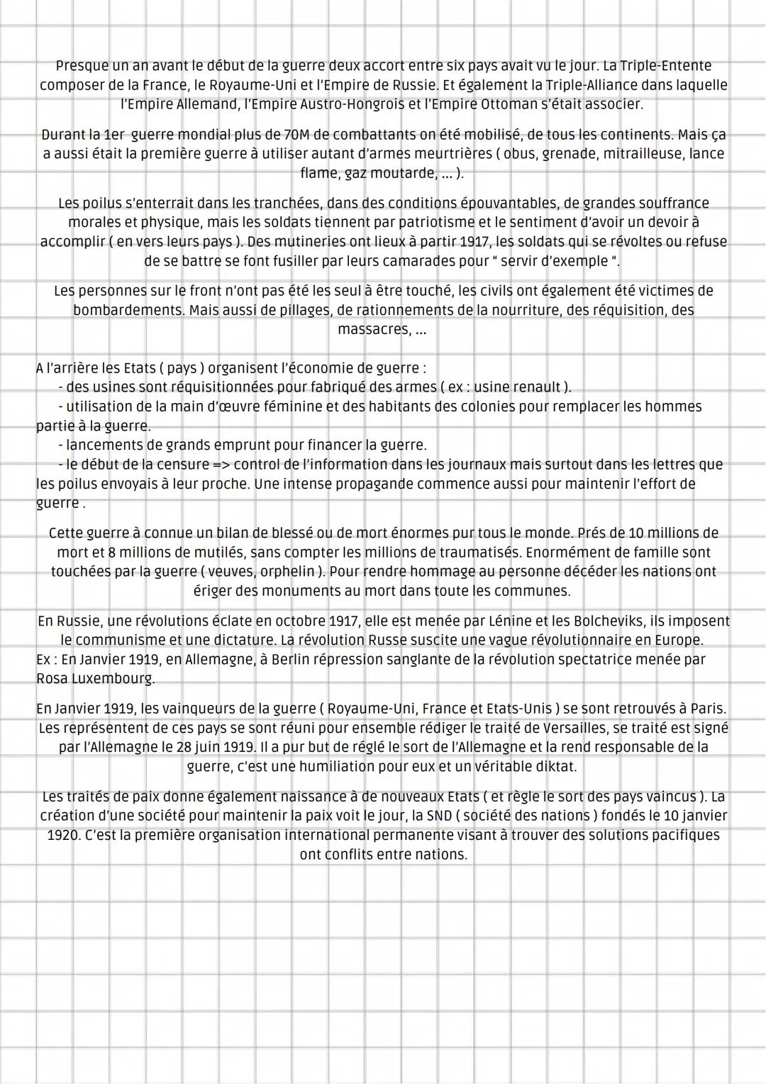 Histoire
Civils et militaires dans la Première Guerre mondial
La première guerre mondial est un guerre total.
* Guerre total: guerre qui mob