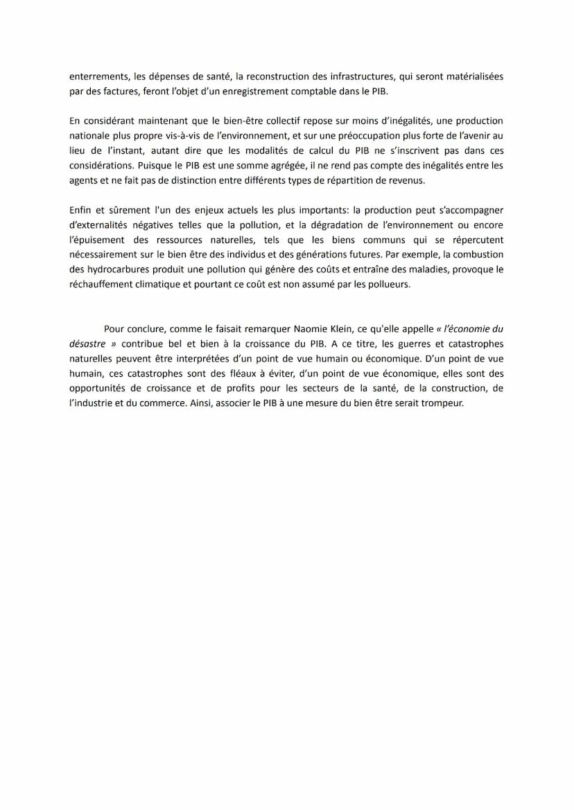 Sujet 2: La croissance économique s'accompagne-t-elle forcément d'une croissance du
bonheur ?
Pour la plupart d'entre nous, lorsque l'on ent