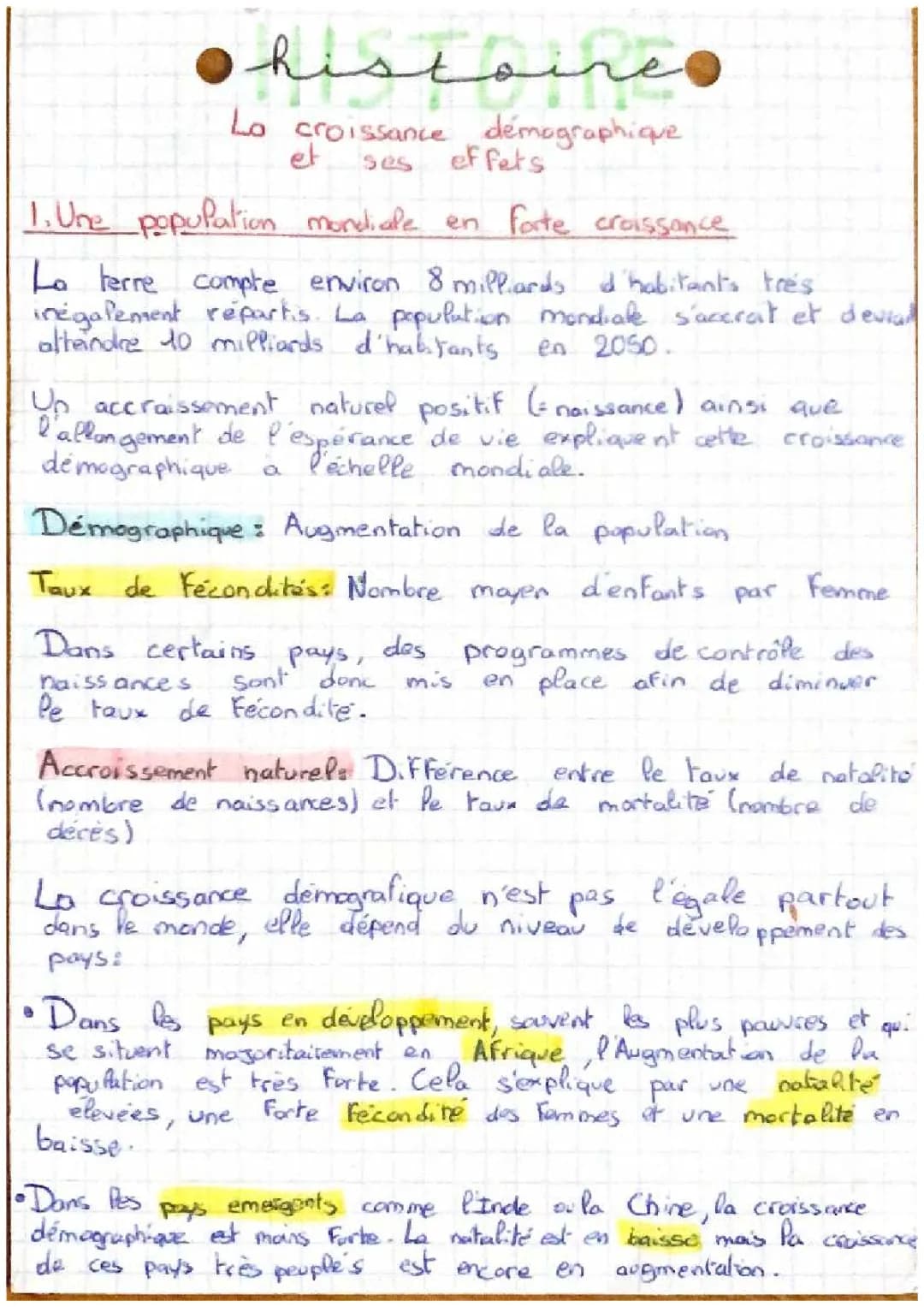 Introduction et Définition de la Croissance Démographique : Causes, Conséquences et Effets sur l'Environnement