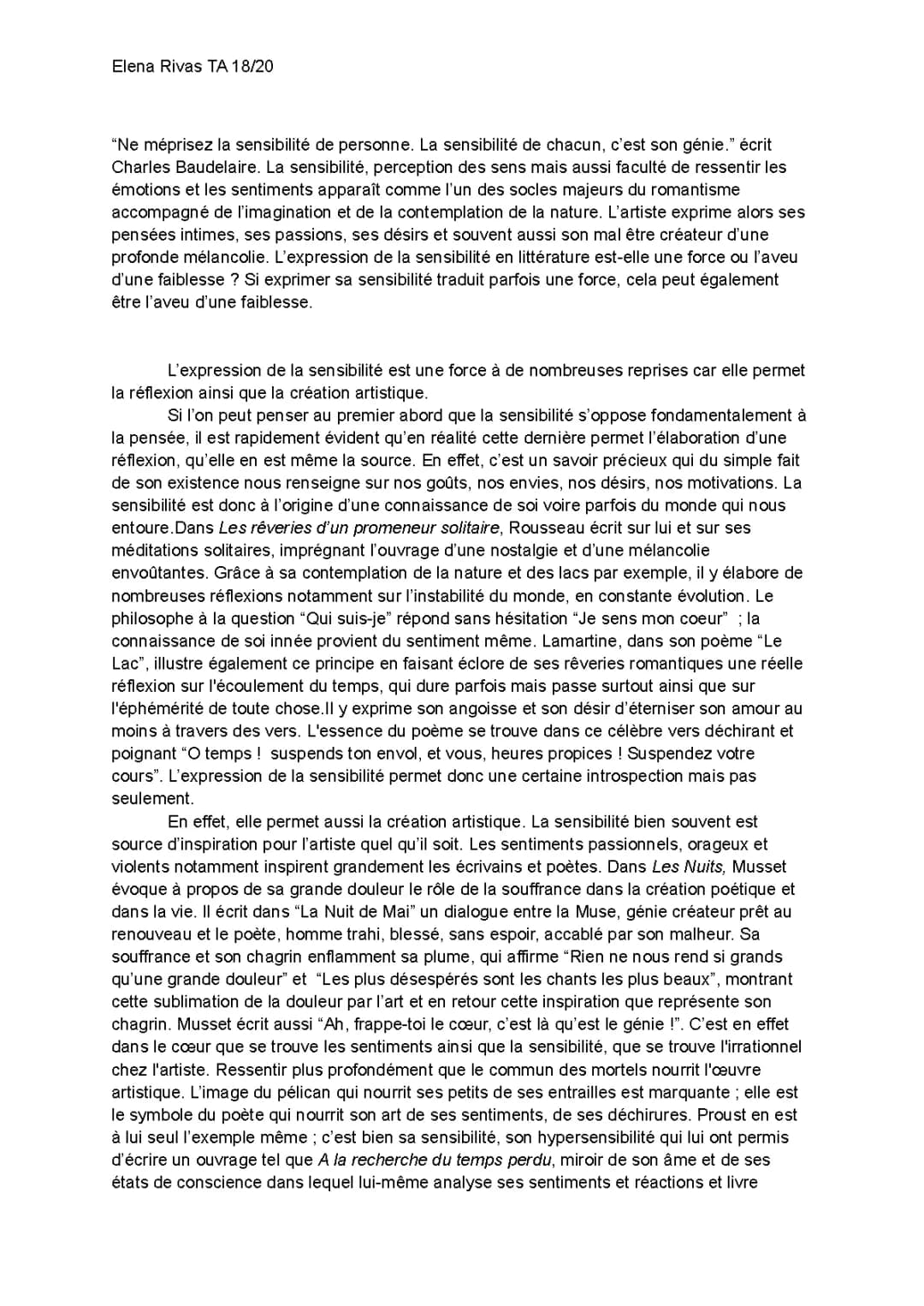 Sujet HLP : Les expressions de la sensibilité PDF et Philo