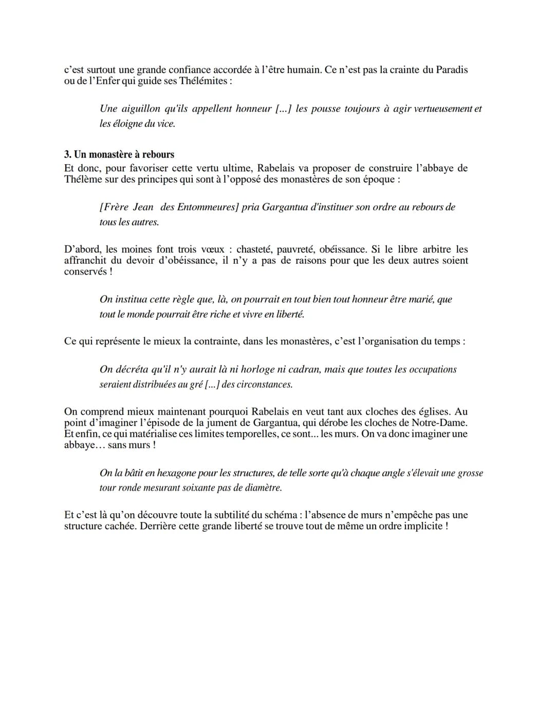 Rabelais, Gargantua, 1535
Dissertation - L'abbaye de Thélème
Introduction
Le XVIe siècle est un siècle de grandes découvertes, géographiques