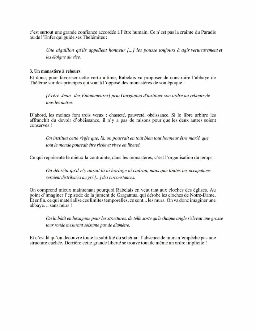 Rabelais, Gargantua, 1535
Dissertation - L'abbaye de Thélème
Introduction
Le XVIe siècle est un siècle de grandes découvertes, géographiques