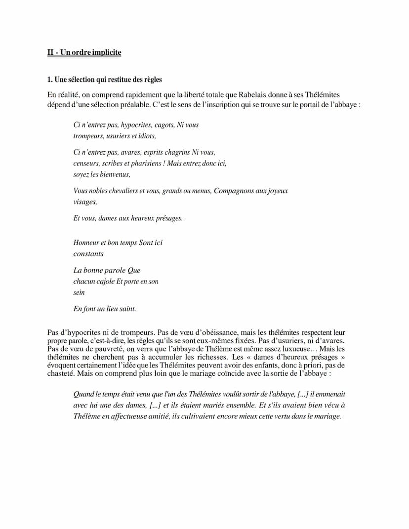 Rabelais, Gargantua, 1535
Dissertation - L'abbaye de Thélème
Introduction
Le XVIe siècle est un siècle de grandes découvertes, géographiques