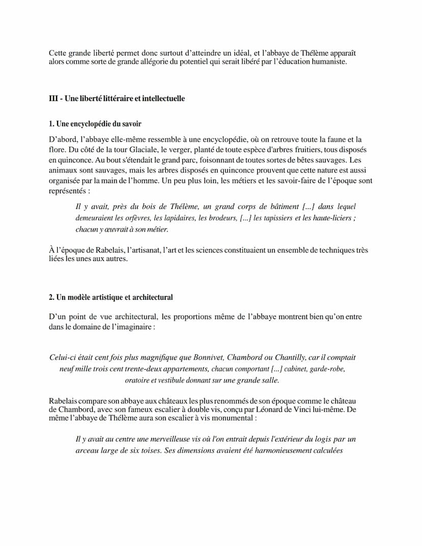 Rabelais, Gargantua, 1535
Dissertation - L'abbaye de Thélème
Introduction
Le XVIe siècle est un siècle de grandes découvertes, géographiques