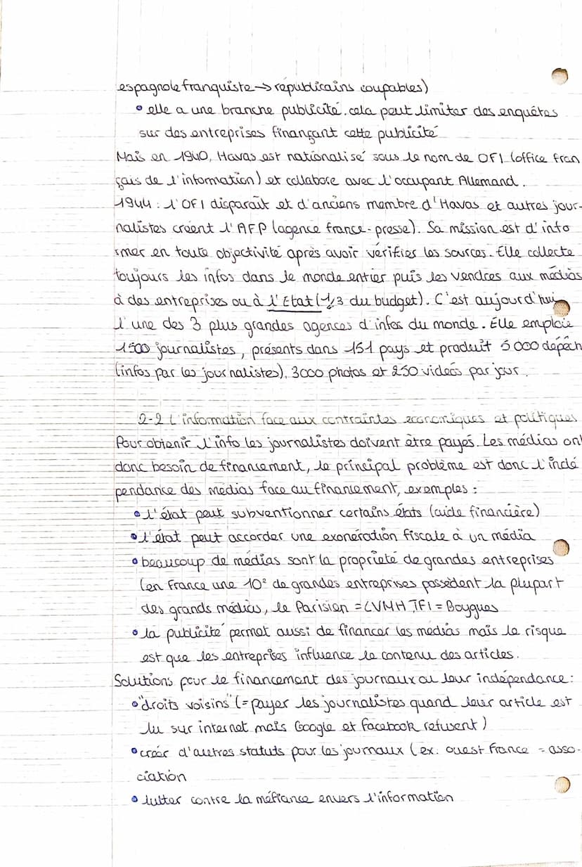 Chapitre 2: Liberté ou contrôle de l'information ? Un debat
politique fondammental
Introduction activité 1
8
Depuis le XIXe siècle, des médi