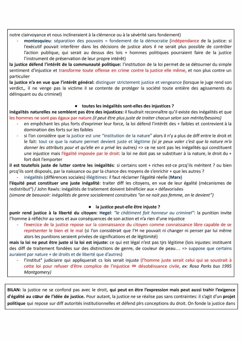 THÈME 6: LA JUSTICE
que l'injustice nous indigne montre que la justice est d'abord une exigence, et même une exigence d'égalité. Le
sentimen