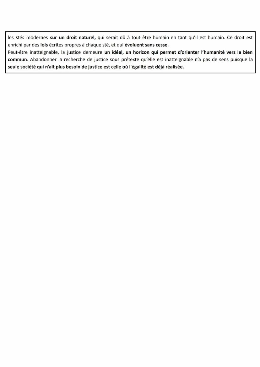 THÈME 6: LA JUSTICE
que l'injustice nous indigne montre que la justice est d'abord une exigence, et même une exigence d'égalité. Le
sentimen