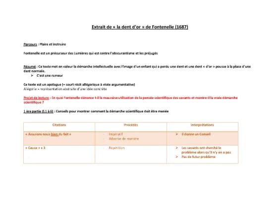 Know Explication linéaire "La dent d'or" de Fontenelle thumbnail
