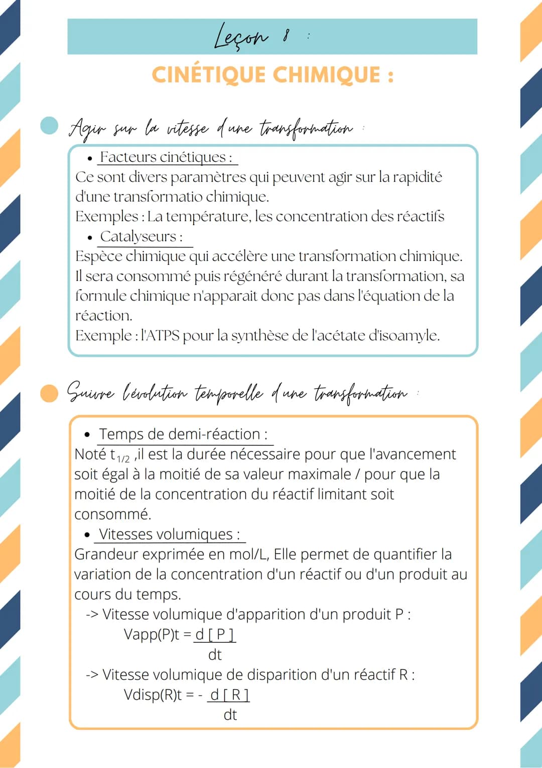 Agir sur la vitesse dune transformation
Facteurs cinétiques :
Ce sont divers paramètres qui peuvent agir sur la rapidité
d'une transformatio