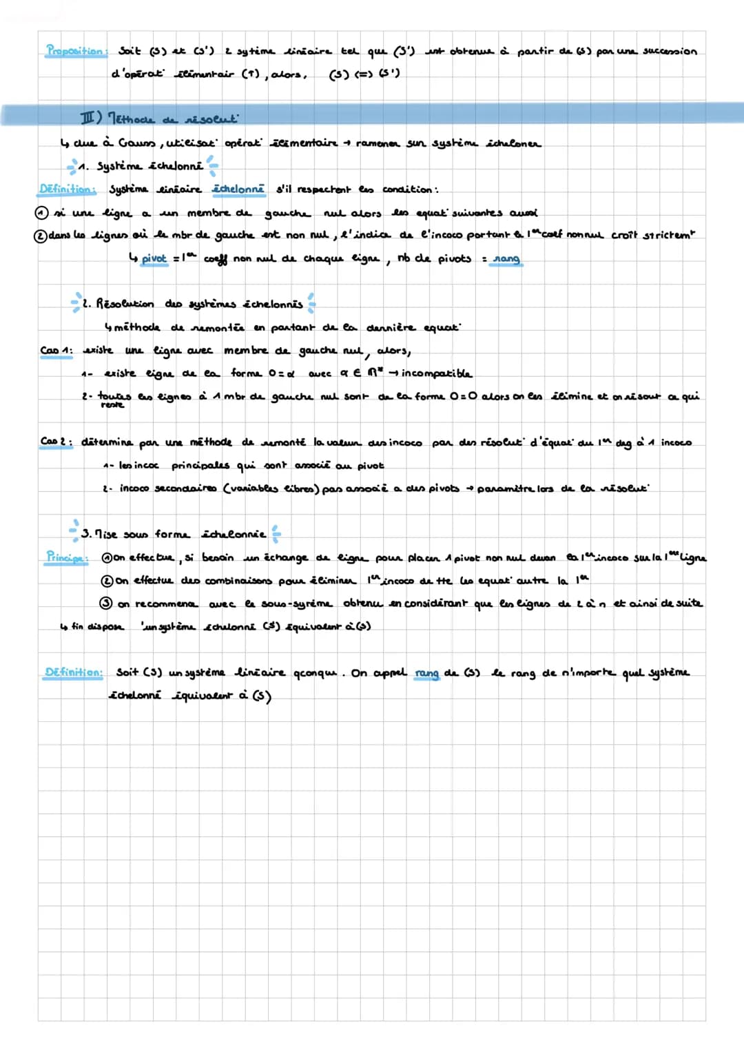 MATHS
Maths
I) Introduction du problème
→pb = résolut besoin résoudre simultanémt plusieurs eq avec plusieurs inco.co
doit se namener à 1e9 