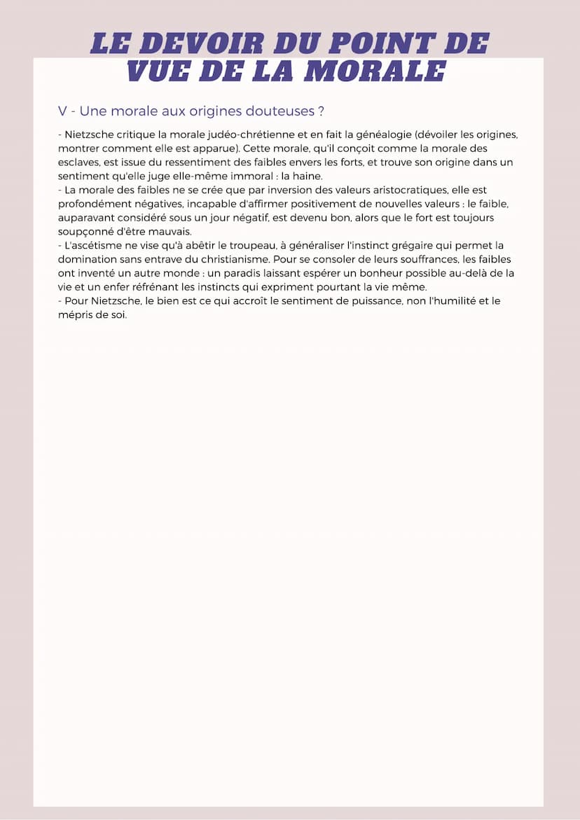 LE DEVOIR
Le devoir n'est pas un ordre que l'on suit aveuglément et comme mécaniquement,
ni une contrainte à laquelle on se plierait par con