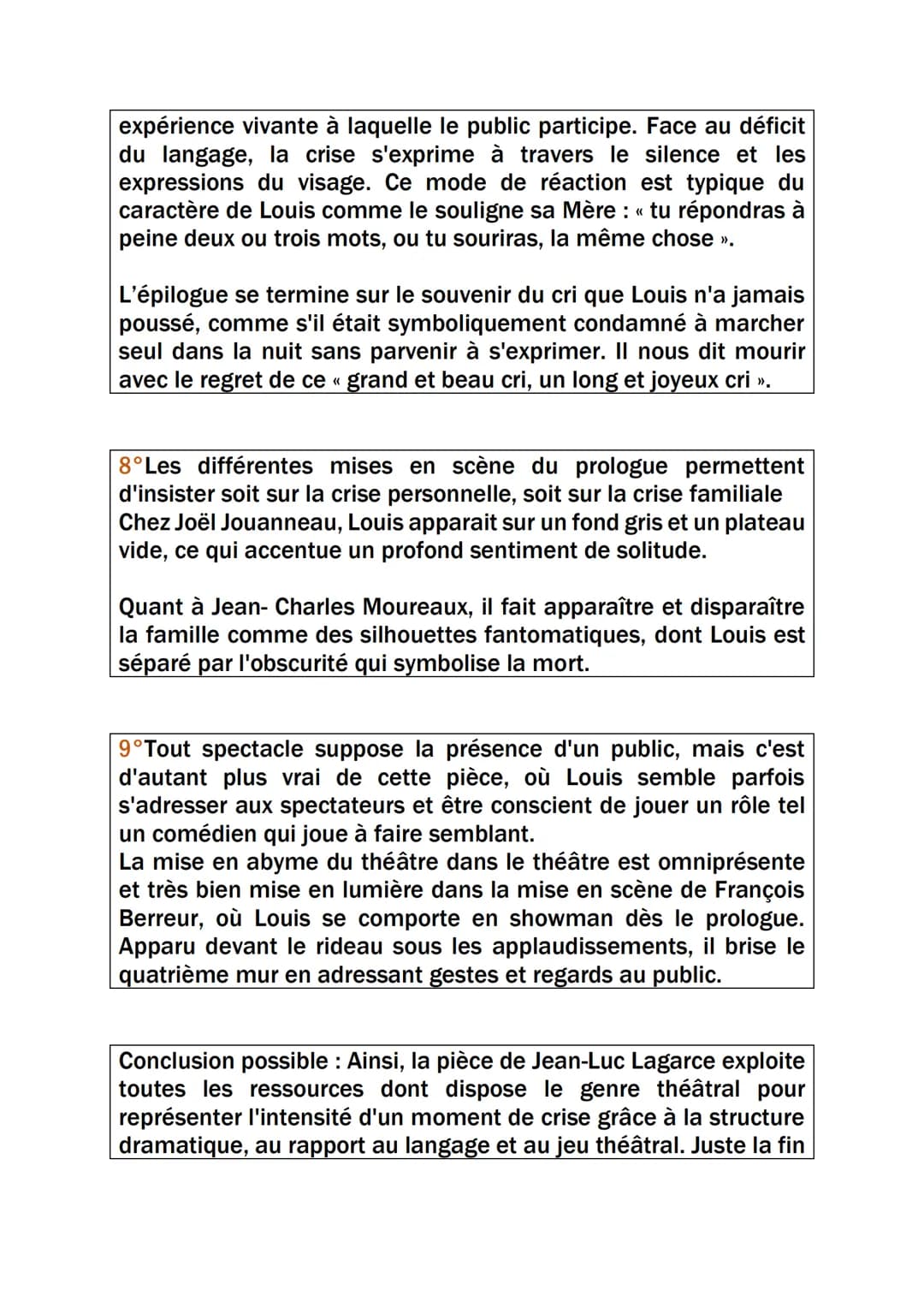 Dissertation
Jean-Luc Lagarce Juste la fin du monde 1990
Intro n°1 : Le genre théâtral est l'art du spectacle vivant la
représentation d'une