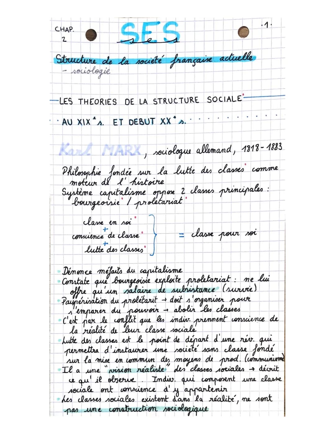 • SES
Structure de la société française actuelle
sociologie
CHAP.
2
-LES THEORIES DE LA STRUCTURE SOCIALE-
AU XIX A. ET DEBUT XX..
Ka MARX, 