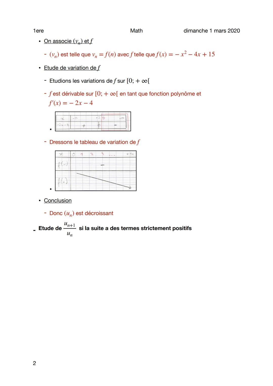 1ere
Math dimanche 1 mars 2020

Variation d'une suite

Sujet

- Etude de U1+1 - Un

- La suite est décroissante / croissante

- Avec $u_{n}$