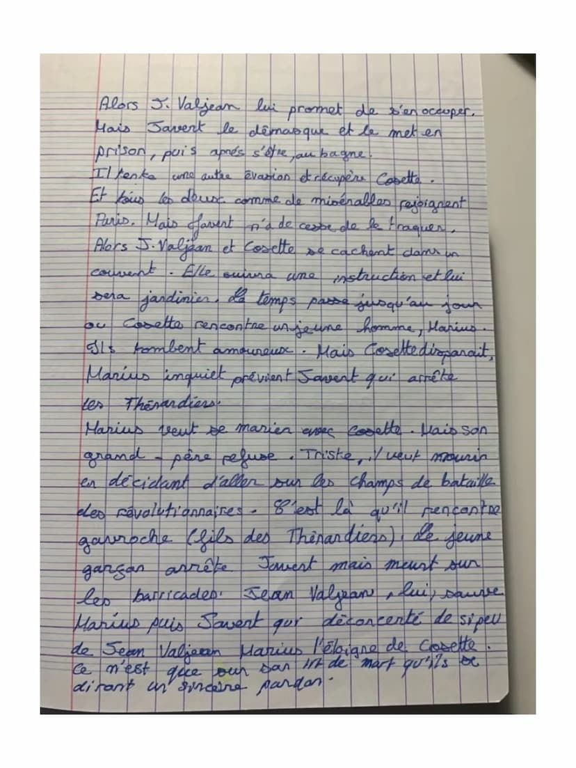 Jean Valjean est un ancien bagrand accurilla
par Monseigneur Hyriel alors que persone
ne veut de lui. Malgré sa gentillesse
5. Valjean la vo