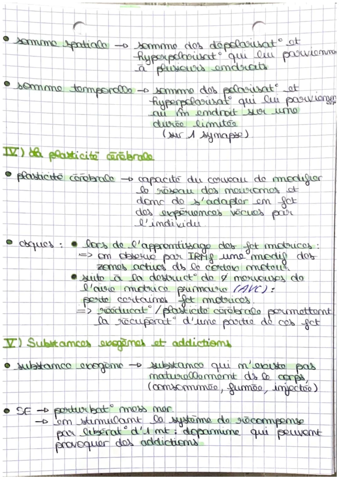 C
s
t
de cerveau
I') the correau et la commande volontaire des mouvements
• cerveau → neuromes - traitent of propagent les
mess mer → 100 00
