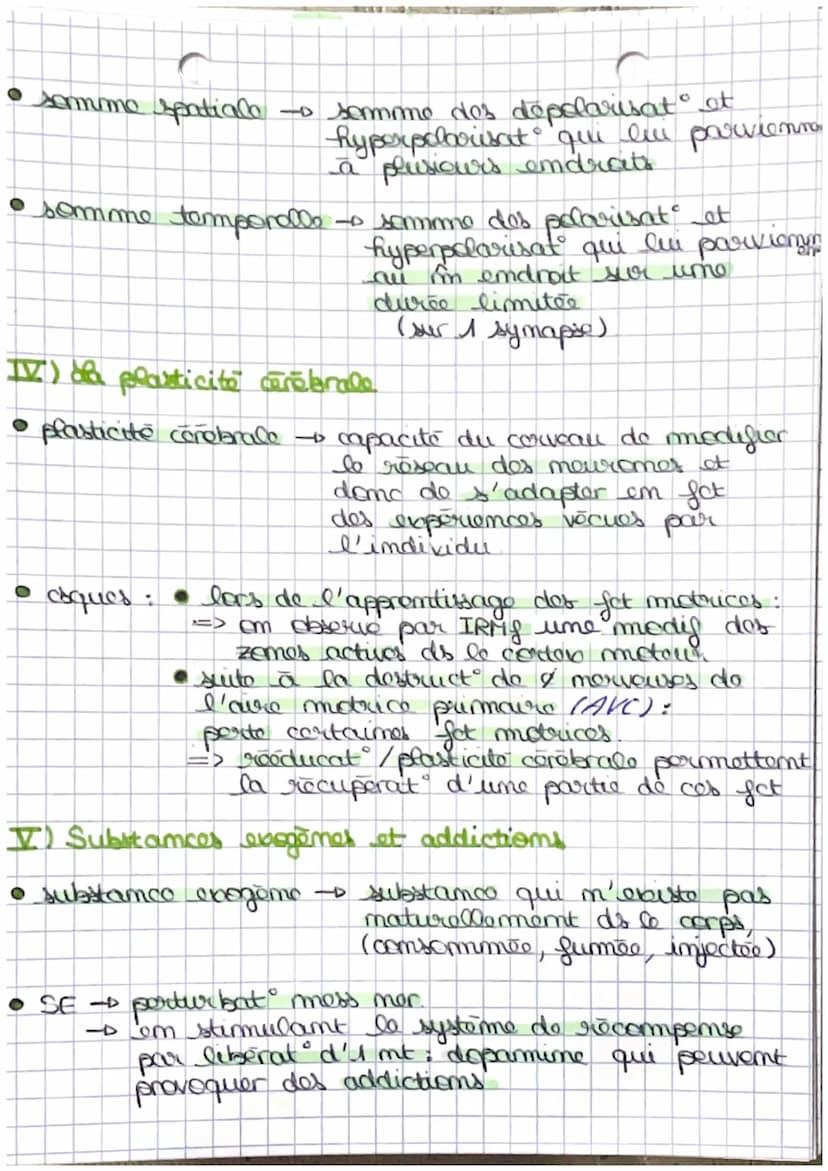 C
s
t
de cerveau
I') the correau et la commande volontaire des mouvements
• cerveau → neuromes - traitent of propagent les
mess mer → 100 00